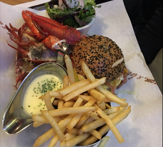 lobster and burger